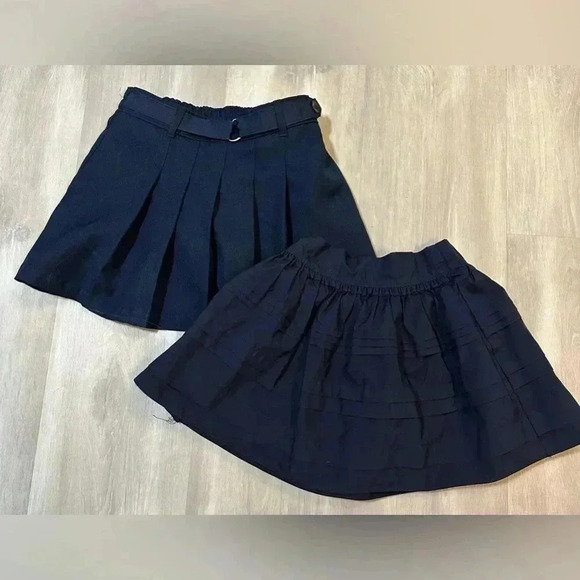 School Uniform Scooter skirt set of 2 navy blue - girls size 4-6T - Picture 1 of 7